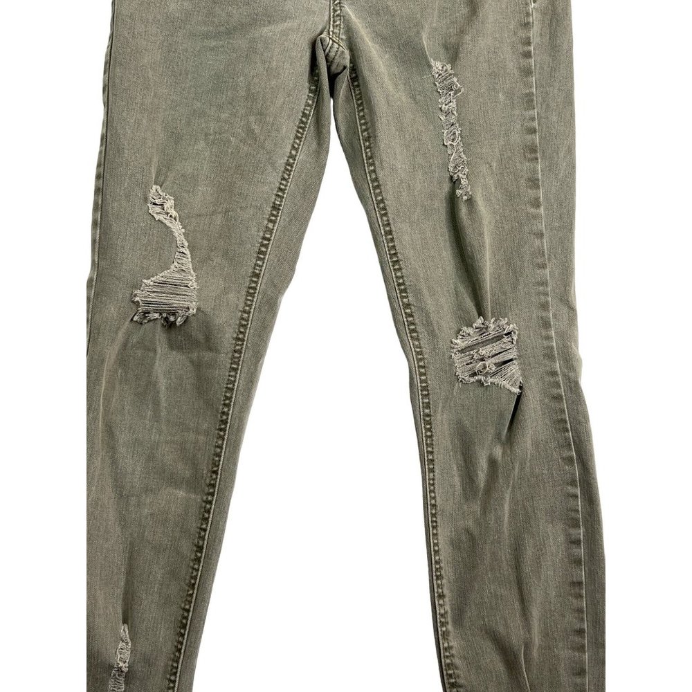 Refuse Tan Distressed Low Rise Jeans Size 4 Womens - Picture 3 of 14